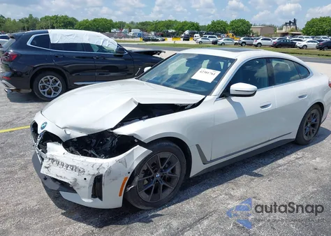 2025 BMW I4 xDrive40 z USA, uszkodzony, nr VIN WBY43HD0XSFT98768